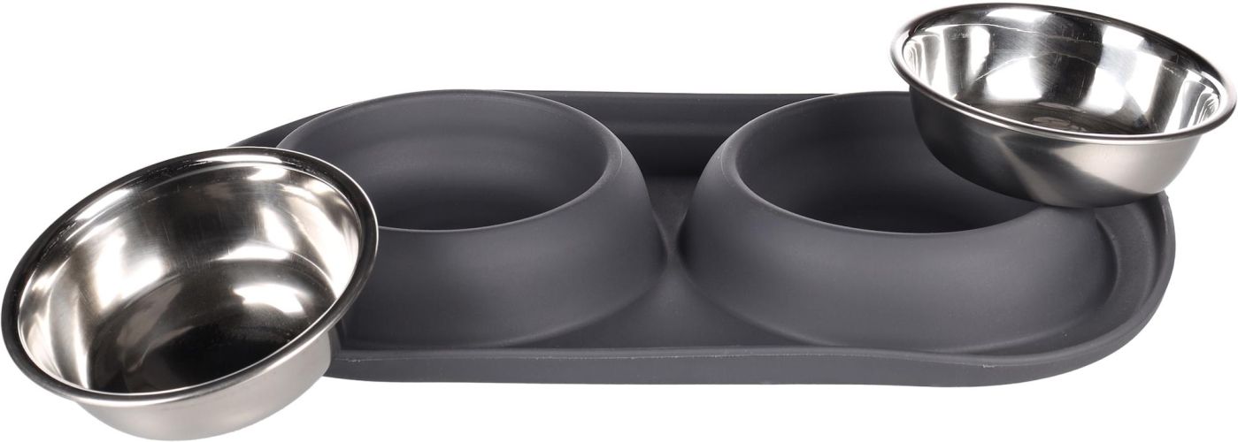 Flamingo Duo Dinner dupla etető- és itatótál  1 db