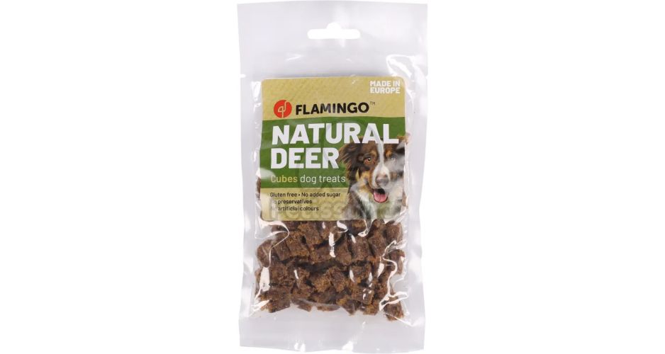 Flamingo Nature Snack - kockázott szarvas  80 g
