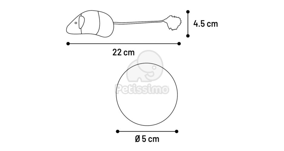 Flamingo Blaro egér labdával macskajáték  Kék 1 db