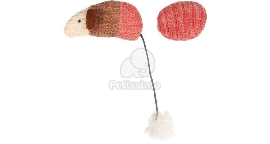 Flamingo Blaro egér labdával macskajáték  Piros 1 db