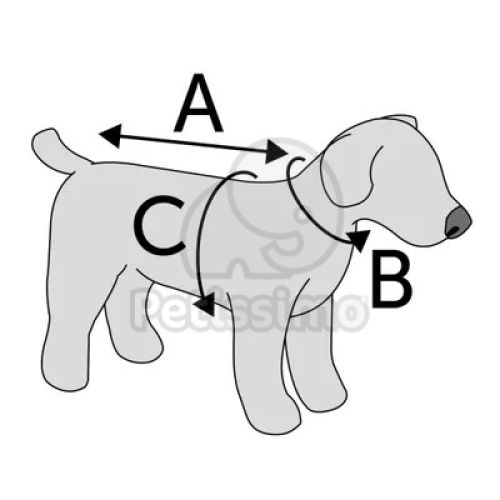 Flamingo Luza fényvisszaverős kutyakabát - szürke 30 cm-es   1 db