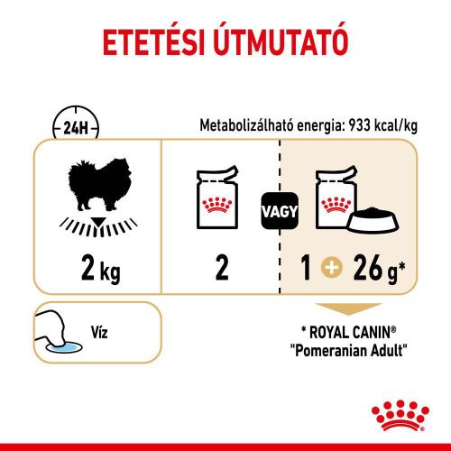 Royal Canin Pomeranian Adult - Pomerániai törpespicc felnőtt kutya nedves táp 12 x  85 g