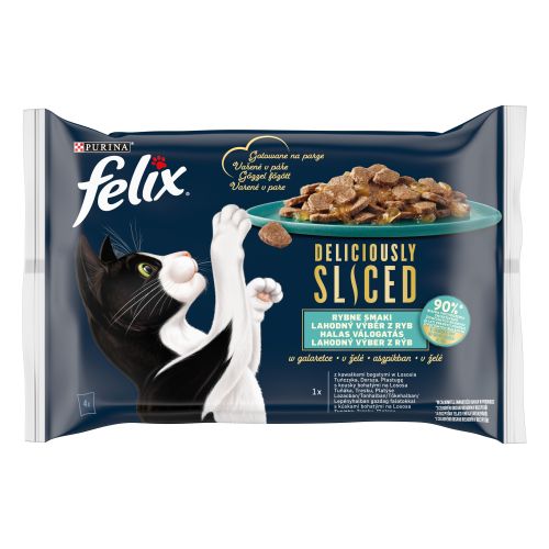 Felix Deliciously Sliced halas válogatás aszpikban 4 x  80 g