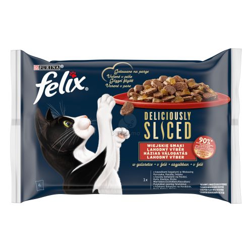 Felix Deliciously Sliced házias válogatás aszpikban 12 x  80 g