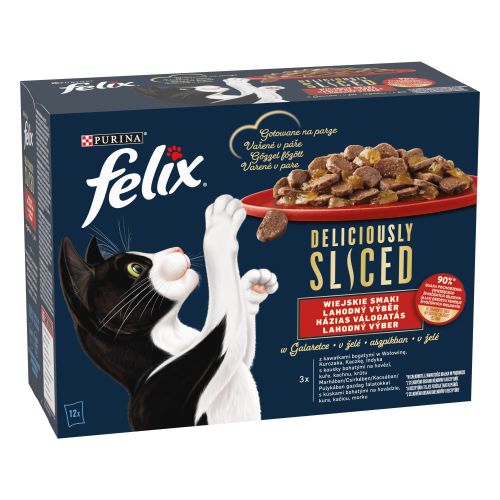 Felix Deliciously Sliced házias válogatás aszpikban 12 x  80 g