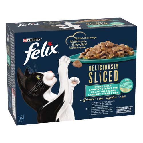 Felix Deliciously Sliced halas válogatás aszpikban 12 x  80 g