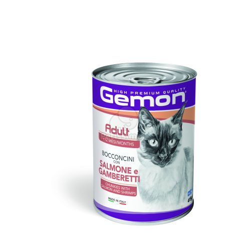 Gemon Cat Adult macskakonzerv - lazac, rák  415 g