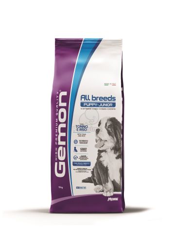 Gemon All Breeds Puppy & Junior száraz kutyatáp - tonhal, rizs  15 kg
