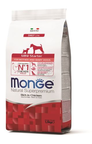 Monge Daily Line Mini Starter száraz kutyatáp - csirke  1.5 kg