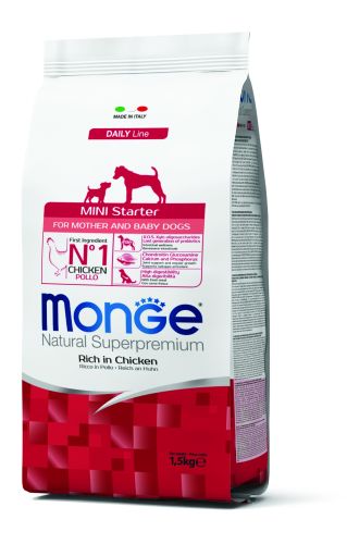 Monge Daily Line Mini Starter száraz kutyatáp - csirke  1.5 kg