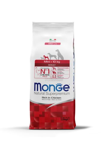 Monge Daily Line Mini Adult száraz kutyatáp - csirke  7.5 kg