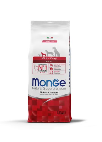Monge Daily Line Mini Adult száraz kutyatáp - csirke  7.5 kg