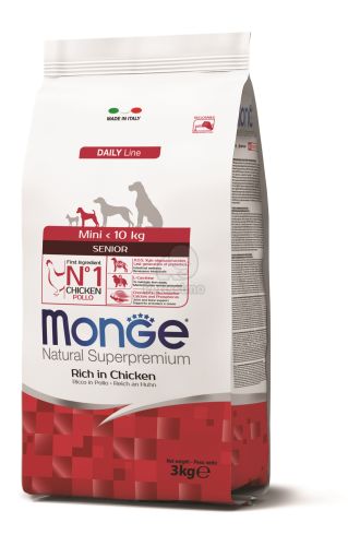 Monge Daily Line Mini Senior száraz kutyatáp - csirke  3 kg