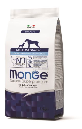 Monge Daily Line Medium Starter száraz kutyatáp - csirke  1.5 kg