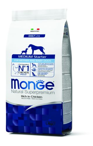 Monge Daily Line Medium Starter száraz kutyatáp - csirke  1.5 kg