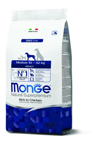 Monge Daily Line Medium Adult száraz kutyatáp - csirke  3 kg