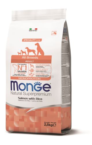 Monge Speciality Line All Breeds Adult Monoprotein - lazac, rizs  12 kg