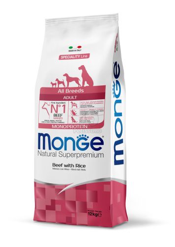 Monge Speciality Line All Breeds Adult Monoprotein száraz kutyatáp - marha, rizs  2.5 kg