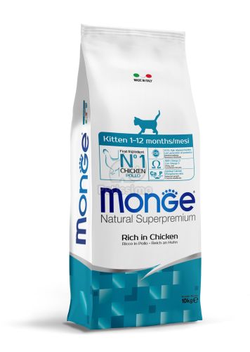 Monge Cat Rich in Chicken Kitten - csirke  10 kg
