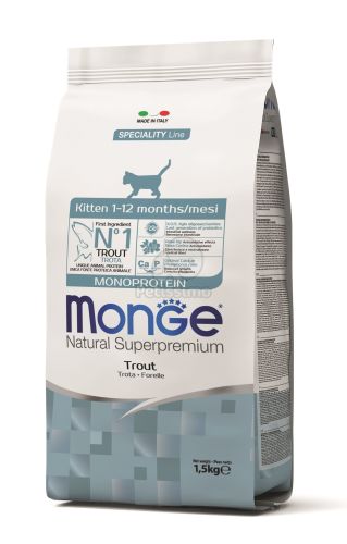 Monge Cat Monoprotein Kitten - pisztráng  1.5 kg