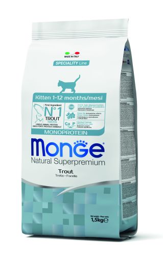 Monge Cat Monoprotein Kitten - pisztráng  1.5 kg