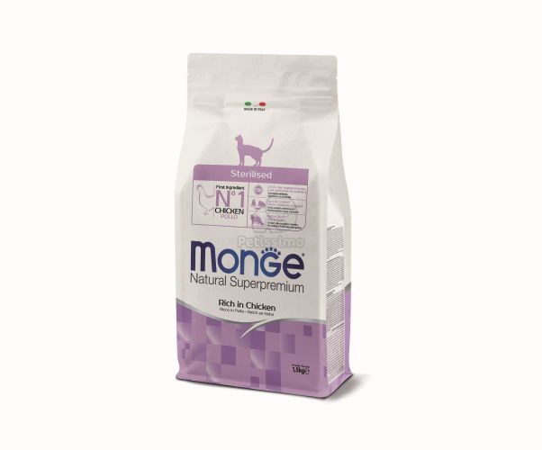 Monge Cat Rich in Chicken Sterilised - csirke  10 kg