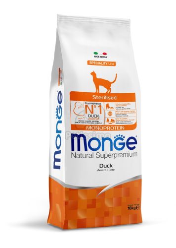 Monge Cat Monoprotein Sterilised száraz macskatáp - kacsa  10 kg