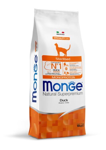 Monge Cat Monoprotein Sterilised száraz macskatáp - kacsa  10 kg