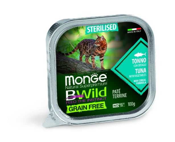 Monge BWild Grain Free Paté Terrine Sterilised - tonhal zöldségekkel  100 g