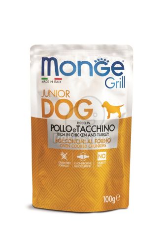 Monge Grill Dog Puppy & Junior - csirke, pulyka  100 g