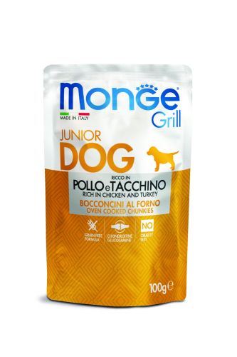 Monge Grill Dog Puppy & Junior - csirke, pulyka  100 g