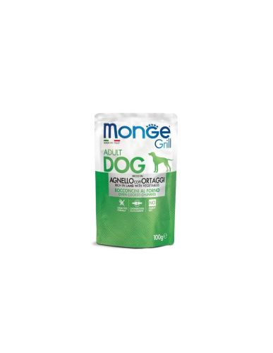 Monge Grill Dog Vegyes Falatok lazac/sertés/bárány - Adult 12x100 g 12 x  100 g