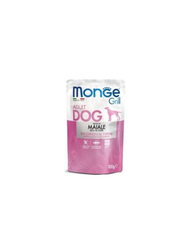 Monge Grill Dog Vegyes Falatok lazac/sertés/bárány - Adult 12x100 g 12 x  100 g