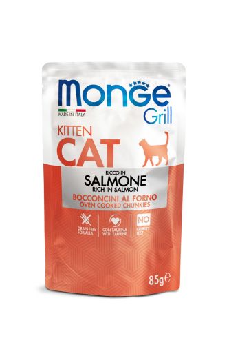 Monge Grill Cat Kitten Lazacos Falatok Aszpikban  85 g