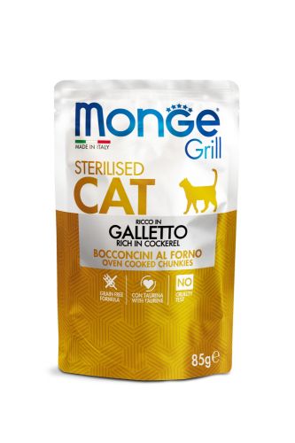 Monge Grill Cat Sterilised Kakashúsos Falatok Aszpikban  85 g