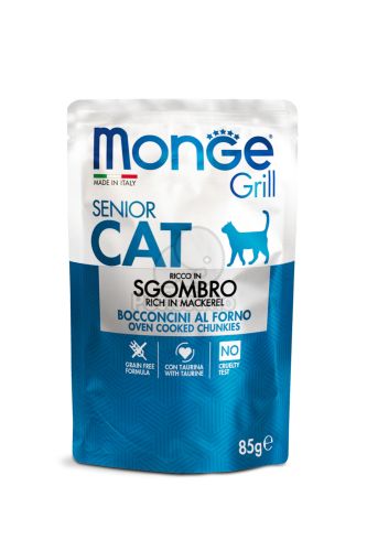 Monge Grill Cat Senior Makrélás Falatok Aszpikban  85 g