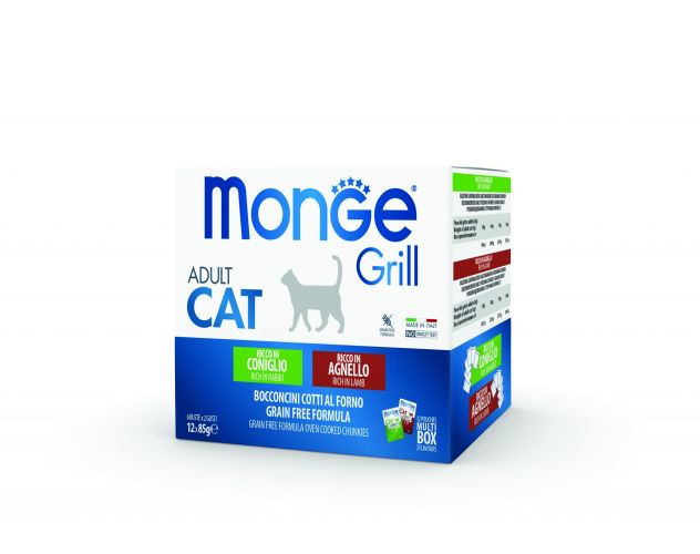 Monge Grill Cat Adult Nyulas Falatok Aszpikban 12 x  85 g