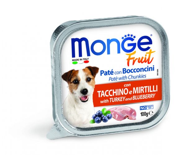Monge Dog Fruit paté - pulyka, áfonya  100 g