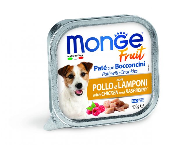 Monge Dog Fruit paté - csirke, málna  100 g