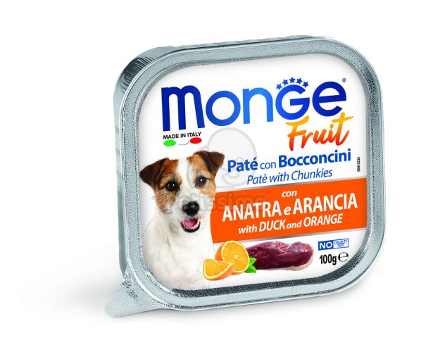 Monge Dog Fruit paté - kacsa, narancs  100 g