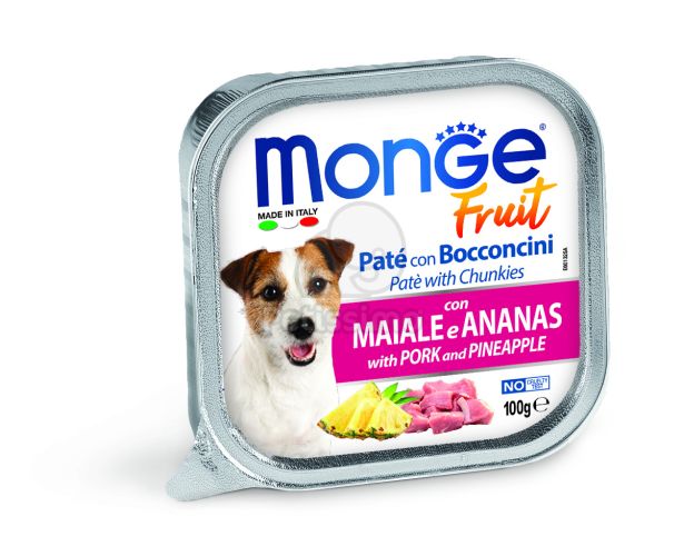 Monge Dog Fruit paté - sertés, ananász  100 g
