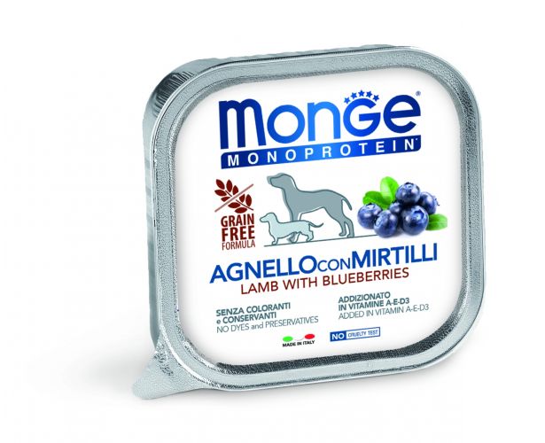 Monge Dog Monoprotein Fruits paté - bárány, áfonya  150 g
