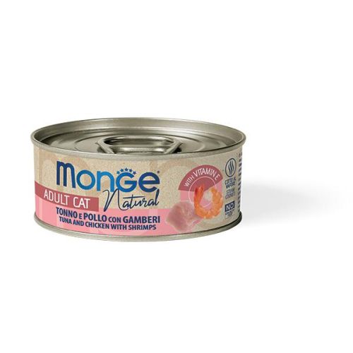 Monge Natural Cat konzerv Tonhal csirkével és garnélarákkal 80g  80 g
