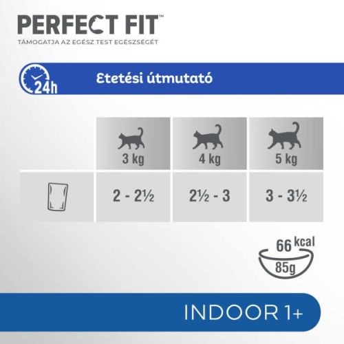 Perfect Fit alutasak csirke-lazac ízesítésben benti macskák részére 4 x  85 g