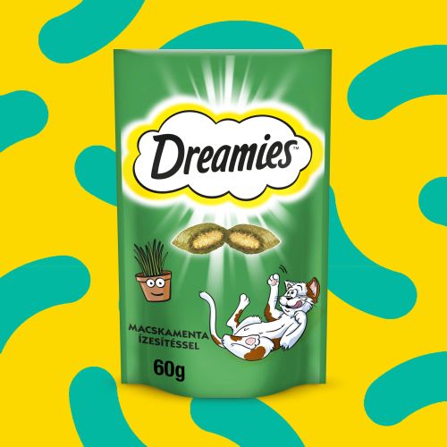 Dreamies jutalomfalat macskagyökér ízesítésben macskák részére 60 g  60 g