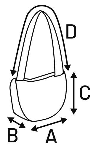 Flamingo oldaltáska kutyáknak 44x20x20cm szürke   1 db