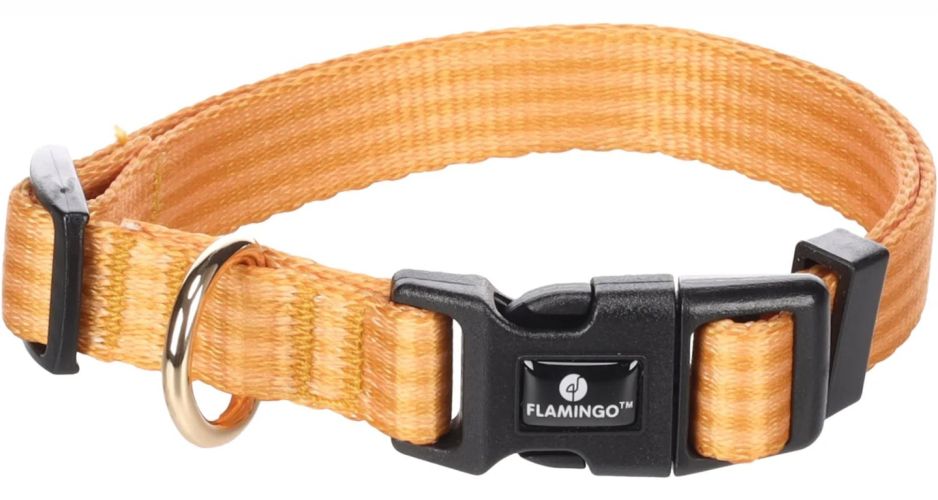 Flamingo kutya nyakörv "NOEKIE" sárga 30-45 cm   1 db