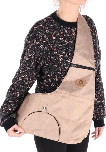 Flamingo oldaltáska kutyáknak 44x20x20cm bézs   1 db