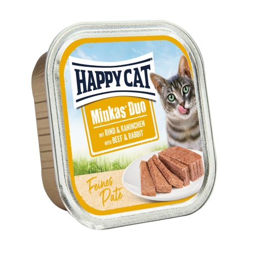Happy Cat Minkas Duo - marha és nyúl pástétom 16 x  100 g