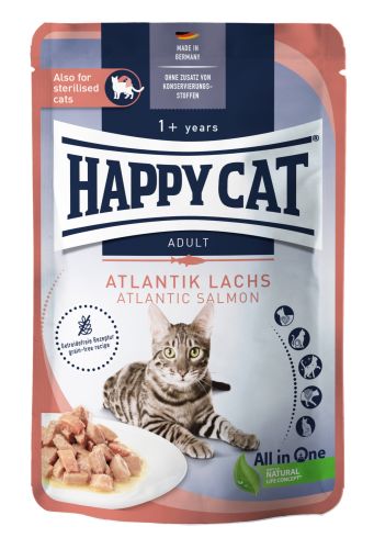 Happy Cat pouch szósz culinary lazac macskák részére  85 g